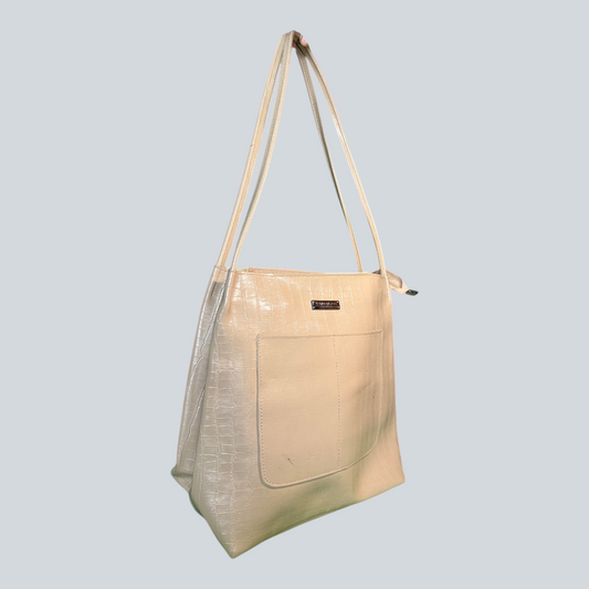 ‘Lunara Croc’ Classic Shoulder Tote