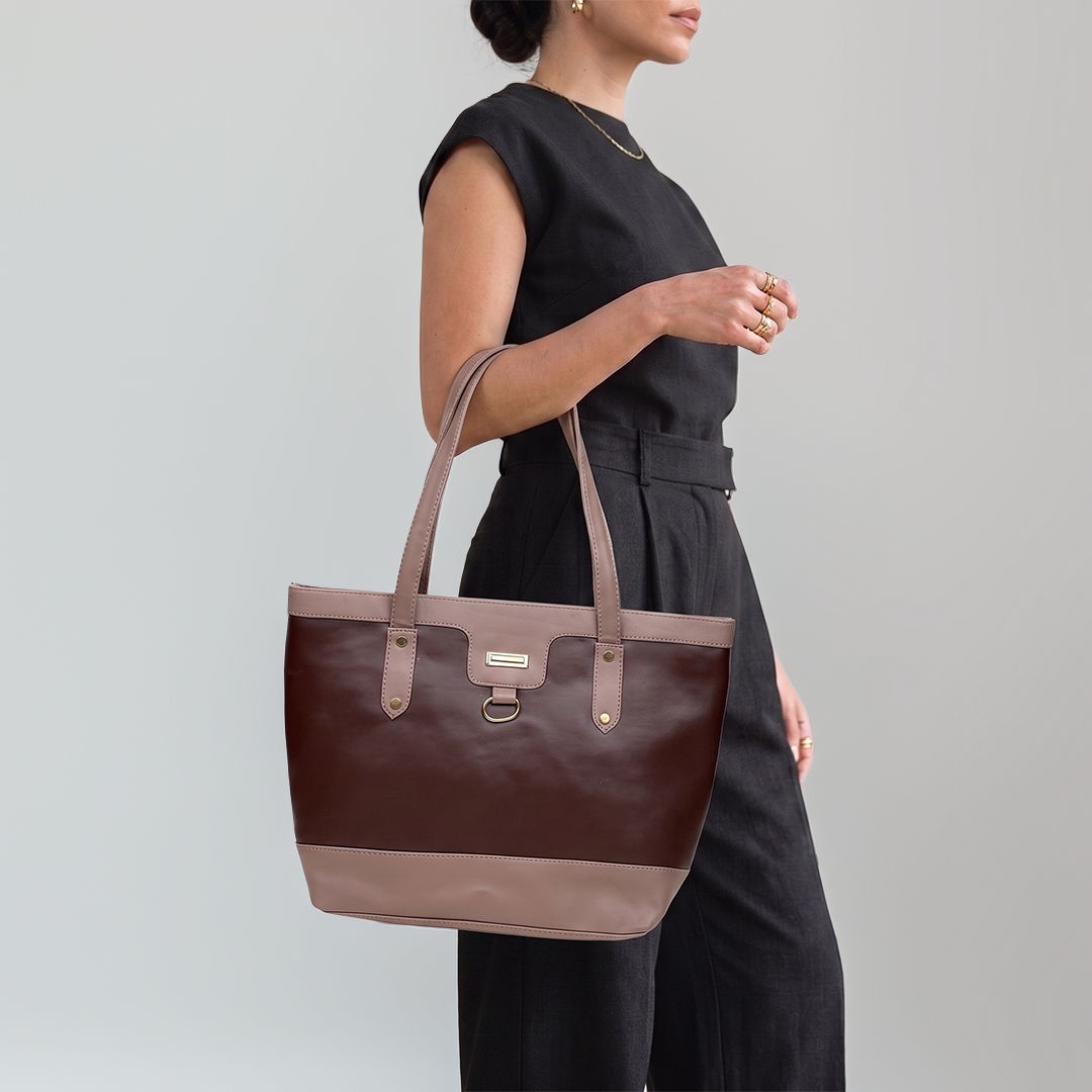 ‘Calvera’ Contrast Trim Classic Tote