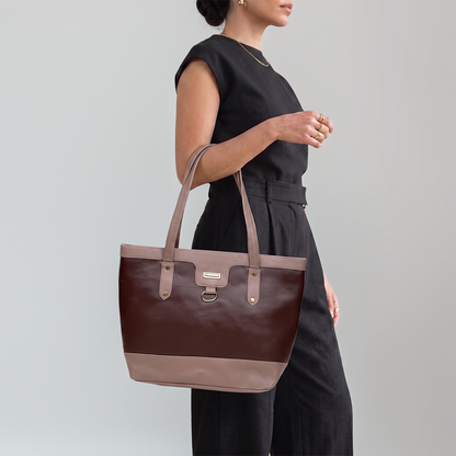 ‘Calvera’ Contrast Trim Classic Tote