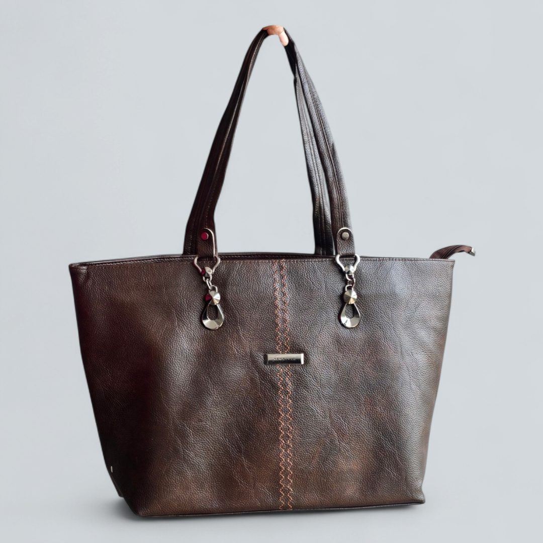 ‘Zorelle’ Textured Accent Chain Tote