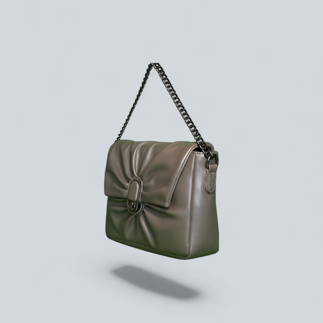 ‘Elowen’ Pleated Chain Shoulder Bag