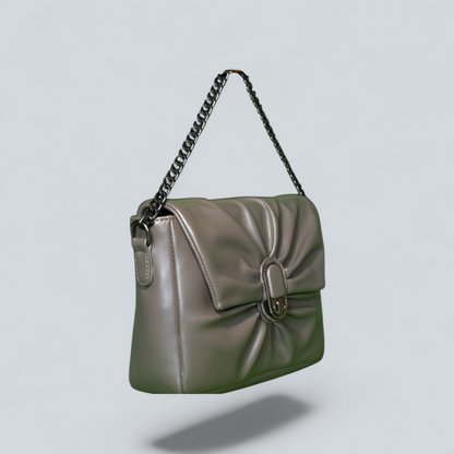‘Elowen’ Pleated Chain Shoulder Bag