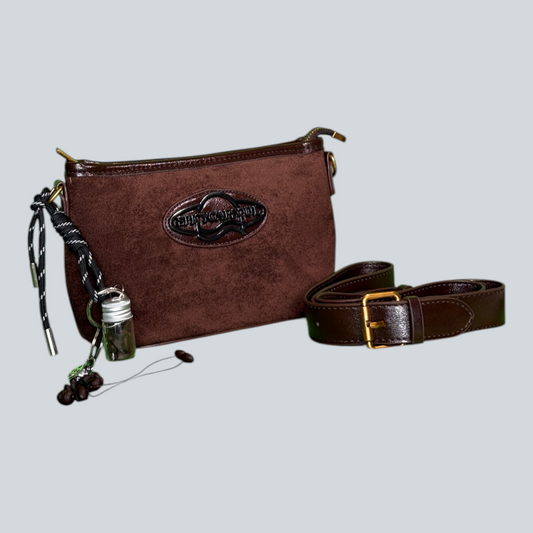 ‘BrewMuse’ Vintage Crossbody Pouch