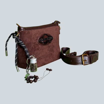 ‘BrewMuse’ Vintage Crossbody Pouch