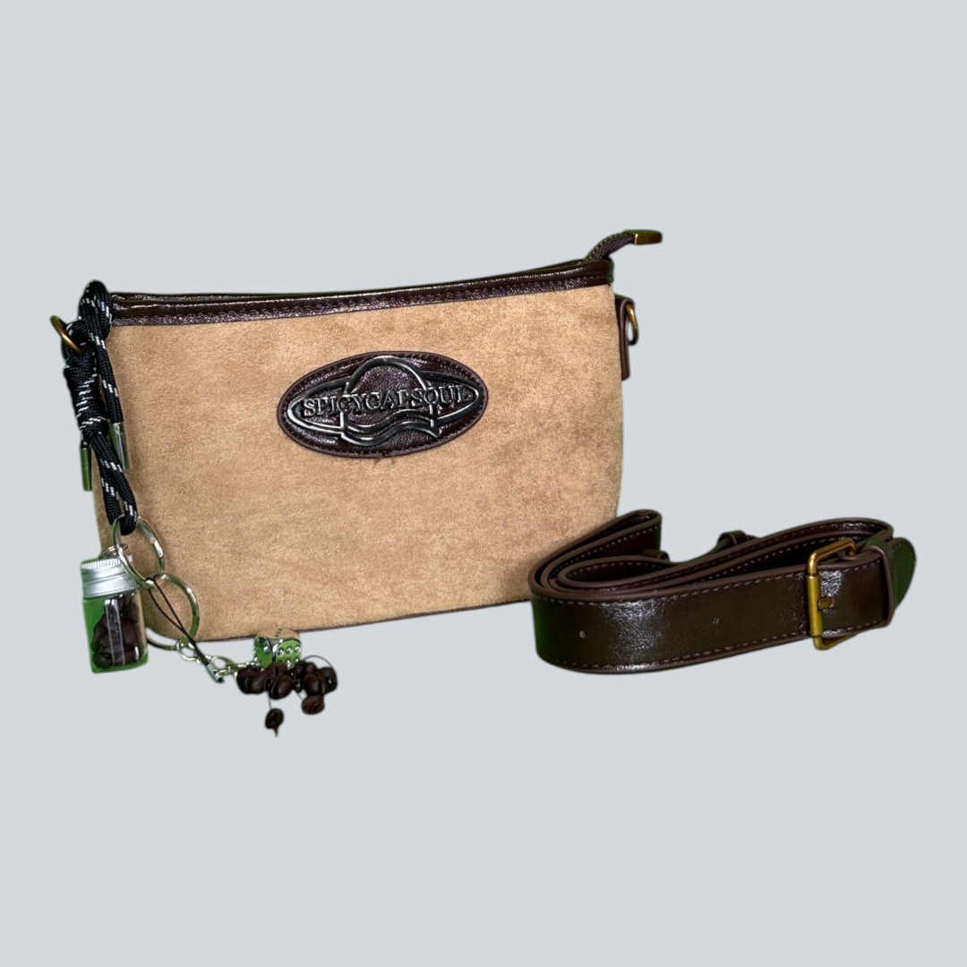 ‘BrewMuse’ Vintage Crossbody Pouch