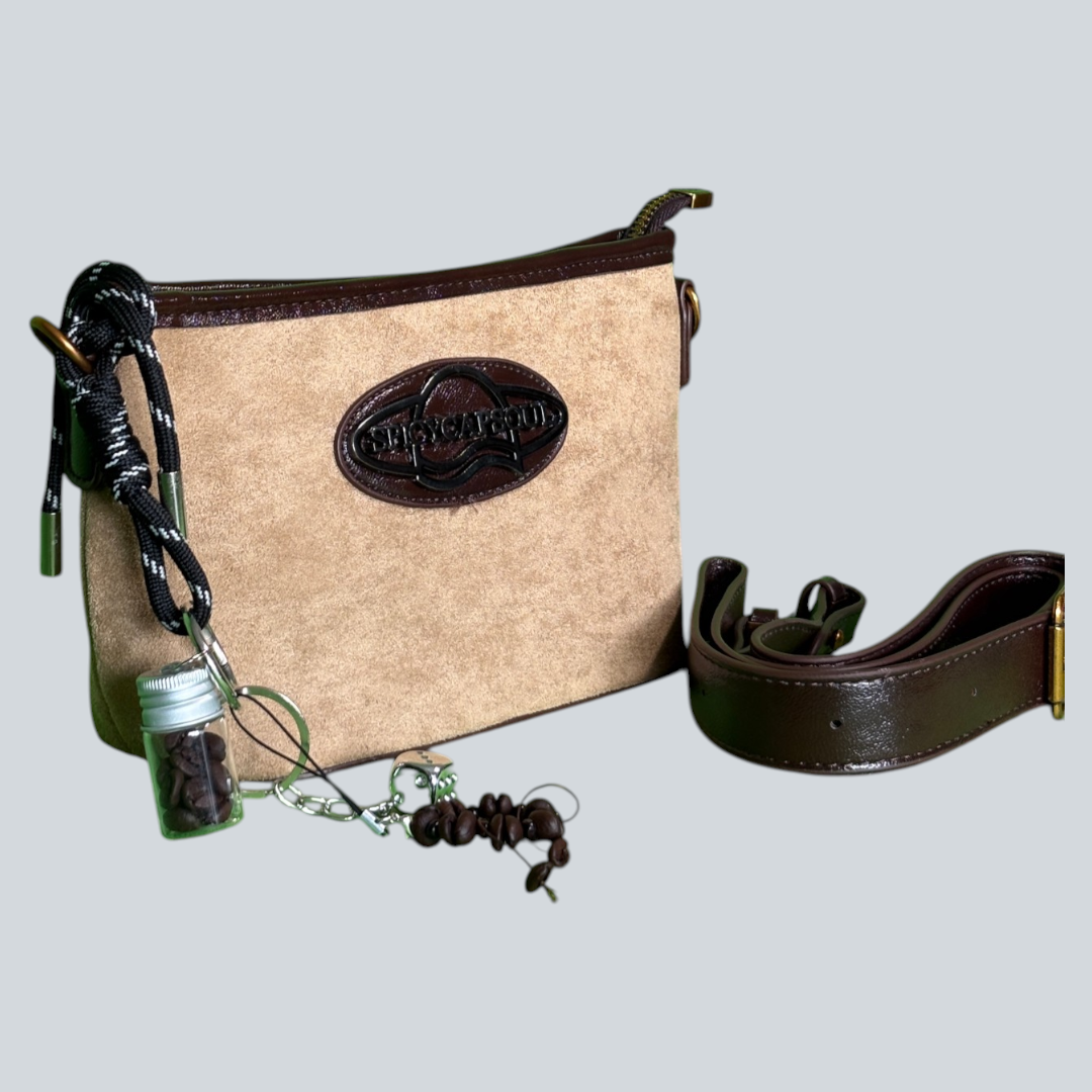 ‘BrewMuse’ Vintage Crossbody Pouch