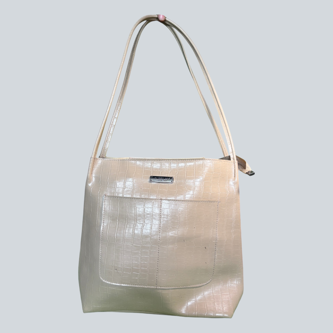 ‘Lunara Croc’ Classic Shoulder Tote