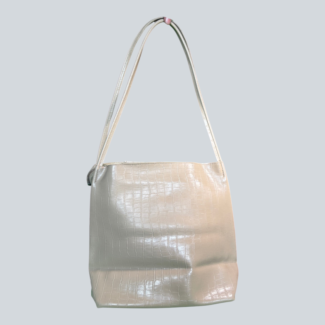 ‘Lunara Croc’ Classic Shoulder Tote