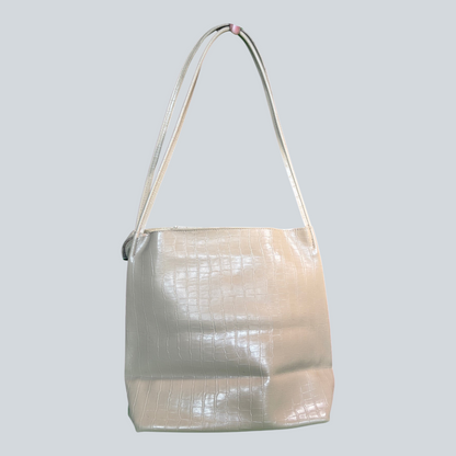 ‘Lunara Croc’ Classic Shoulder Tote
