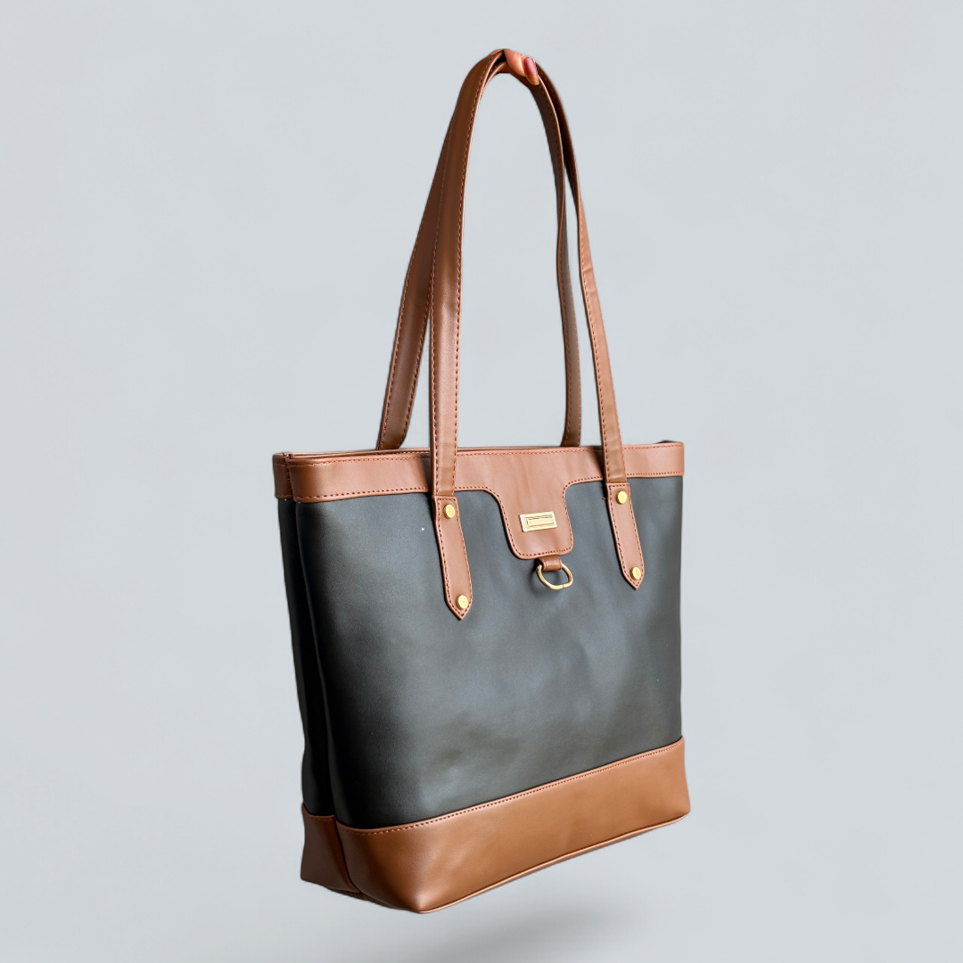 ‘Calvera’ Contrast Trim Classic Tote