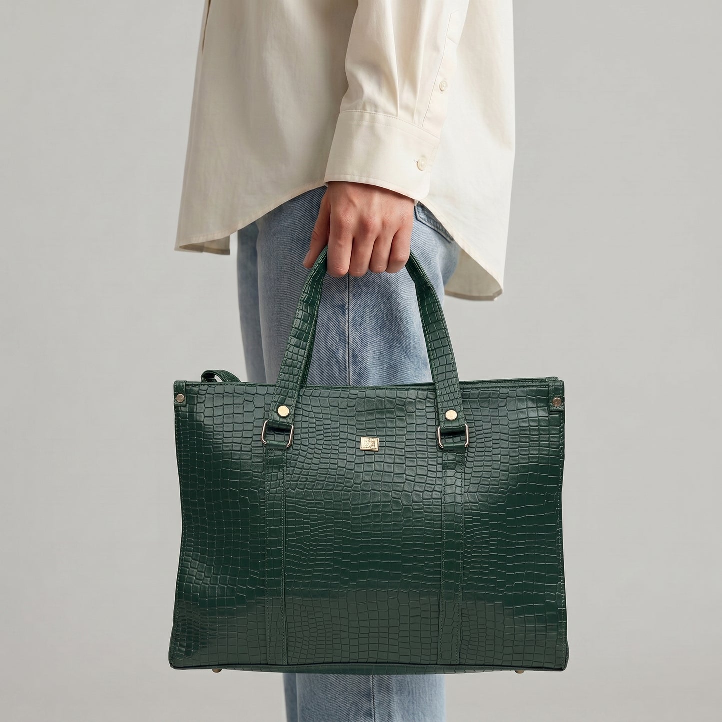‘Aurevia’ Structured Work Tote [CROC]