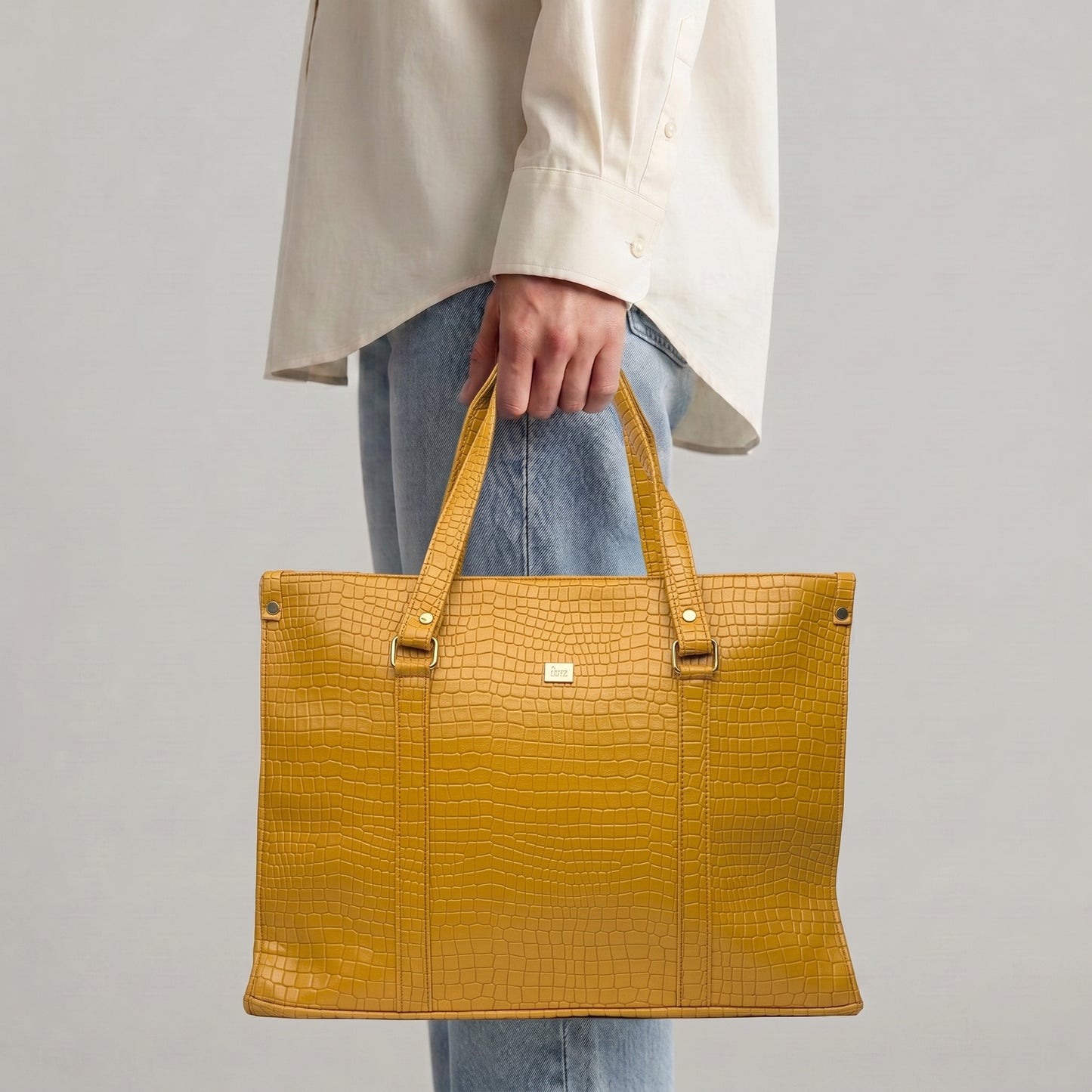 ‘Aurevia’ Structured Work Tote [CROC]