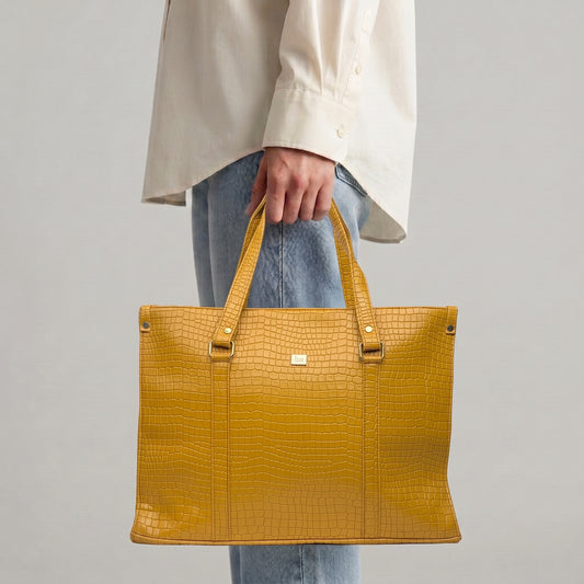‘Aurevia’ Structured Work Tote [CROC]