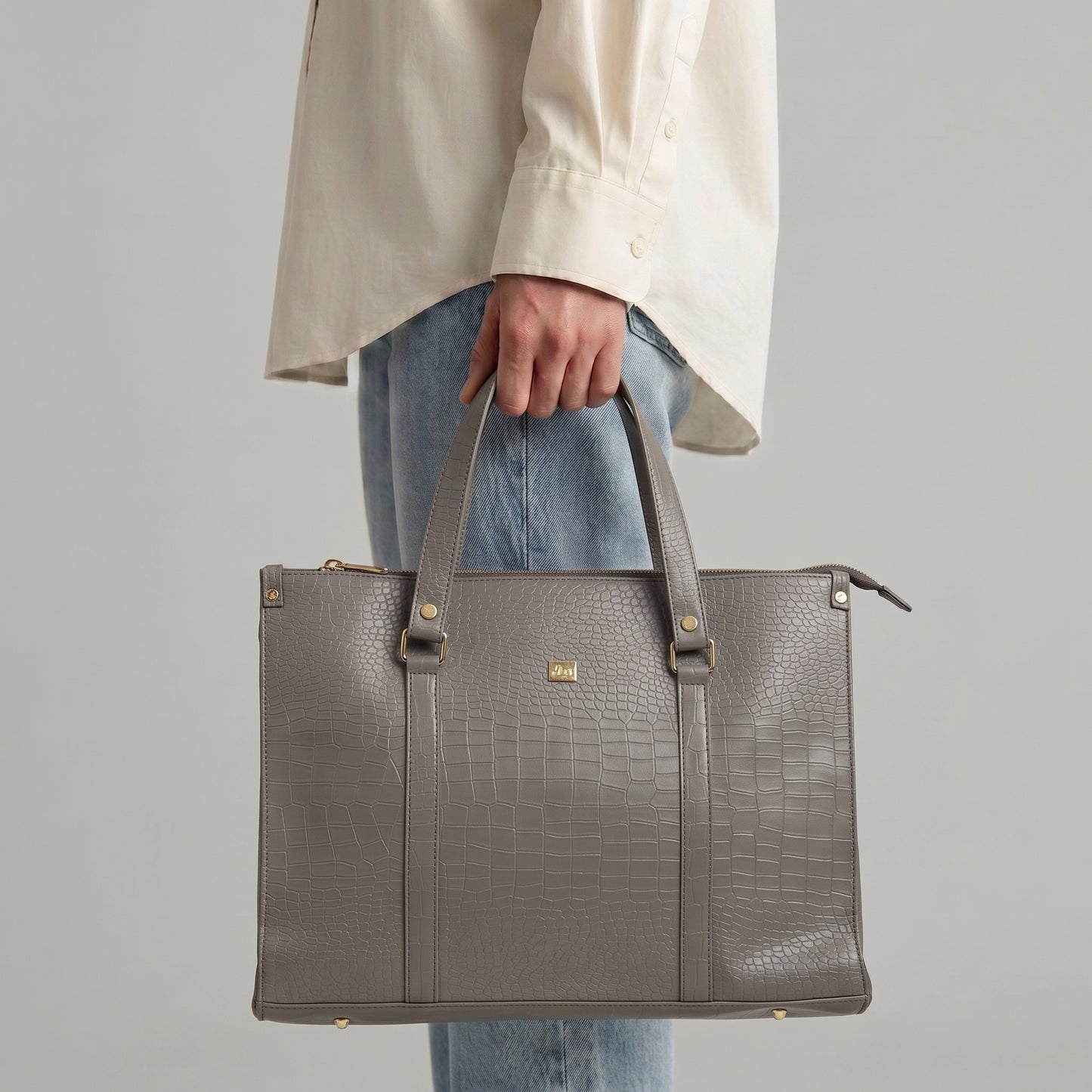 ‘Aurevia’ Structured Work Tote [CROC]